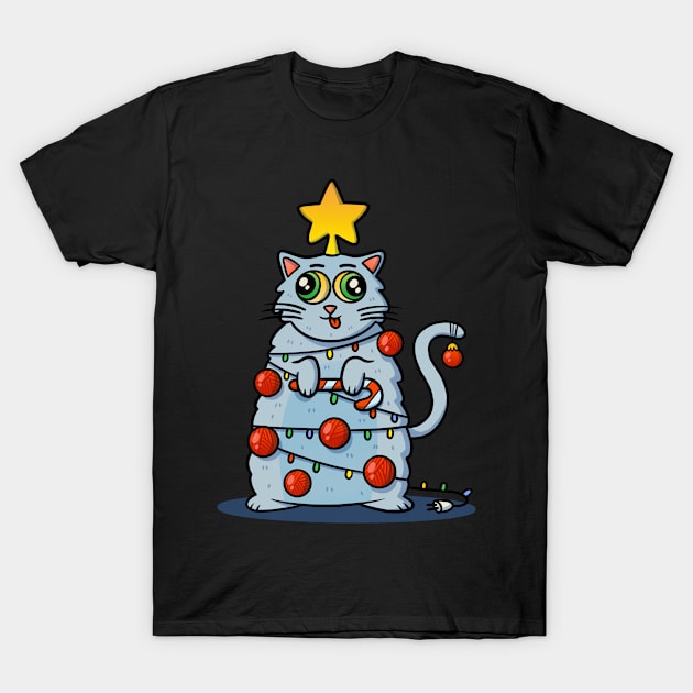 Merry Cat-mus Meow T-Shirt by royalsass